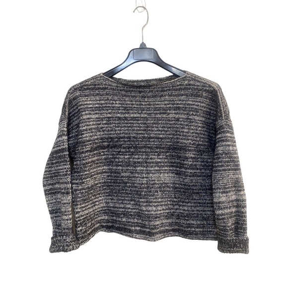 Madewell Threadmix Boatneck Black White Sweater - Picture 3 of 5